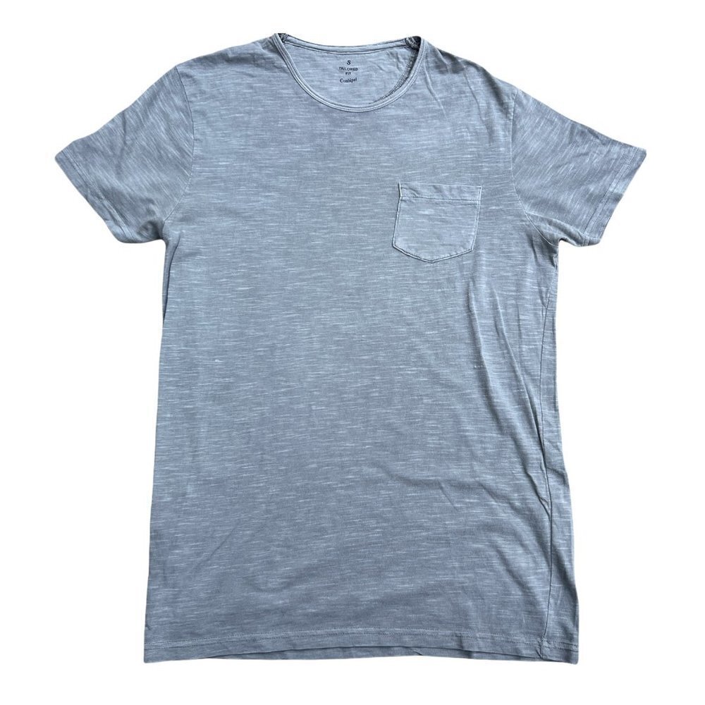 CONBIPEL Men's Italy Tailored Fit Grey Pocket Grey Short Sleeve T Shirt S‌